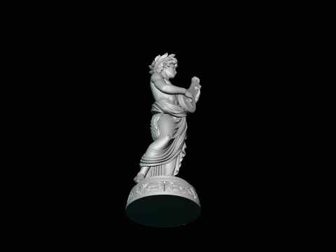 Apollo with Lyre Statue Design 3 - 3D Print Model 3D Print Model