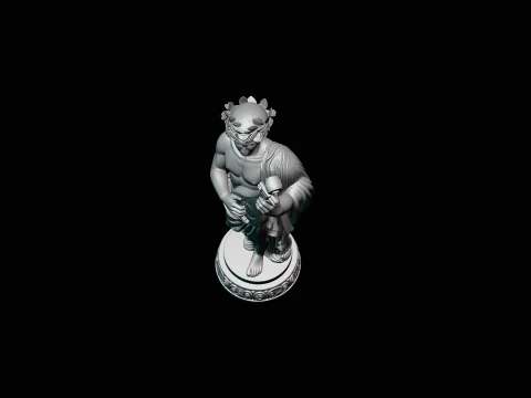 Apollo with Lyre Statue Design 3 - 3D Print Model 3D Print Model