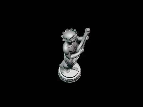 Apollo with Lyre Statue Design 3 - 3D Print Model 3D Print Model