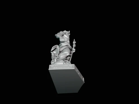 Poseidon with Trident Statue Design 12 - 3D Print Model 3D Print Model
