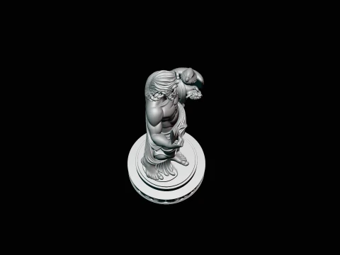 Zeus with Lightning Bolt Statue Design 10 - 3D Print Model 3D Print Model