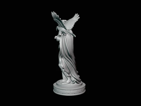Zeus with Lightning Bolt Statue Design 11 - 3D Print Model 3D Print Model
