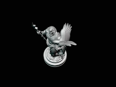 Zeus with Lightning Bolt Statue Design 11 - 3D Print Model 3D Print Model
