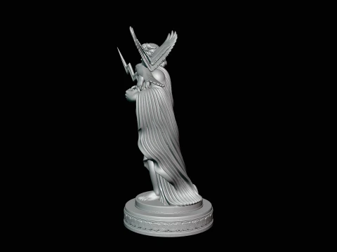 Zeus with Lightning Bolt Statue Design 12 - 3D Print Model 3D Print Model