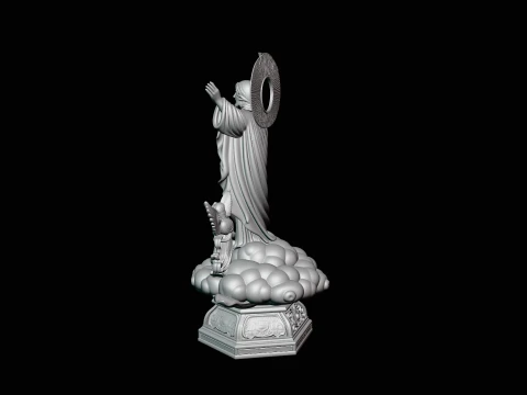 Risen Christ with Angels Statue Design 1 - 3D Print Model 3D Print Model