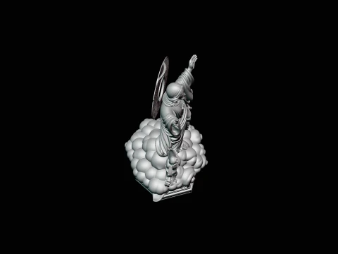 Risen Christ with Angels Statue Design 1 - 3D Print Model 3D Print Model