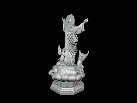Risen Christ with Angels Statue Design 3 - 3D Print Model 3D Print Model