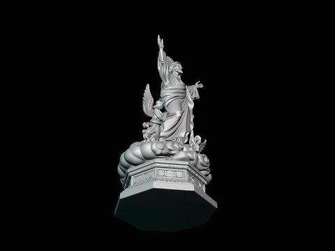 Risen Christ with Angels Statue Design 3 - 3D Print Model 3D Print Model