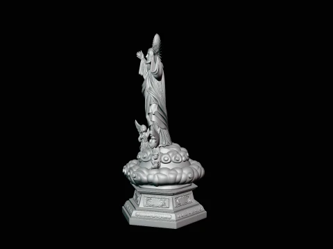 Risen Christ with Angels Statue Design 4 - 3D Print Model 3D Print Model