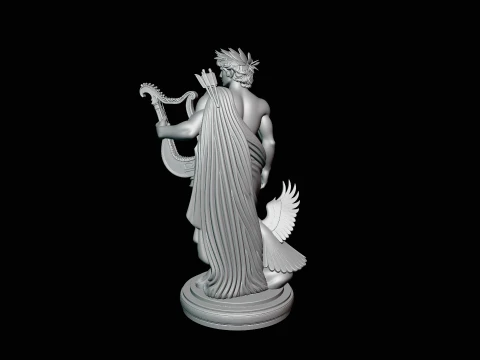 Apollo and the Eagle Statue Design 2 - 3D Print Model 3D Print Model