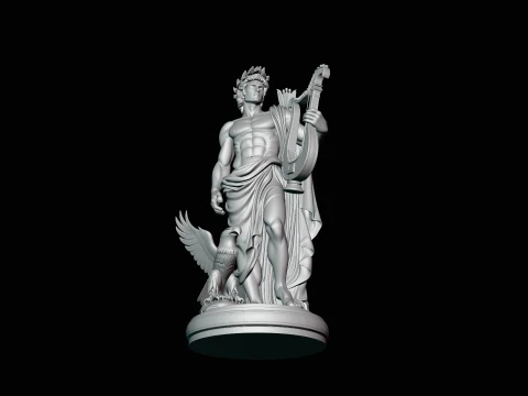 Apollo and the Eagle Statue Design 2 - 3D Print Model 3D Print Model
