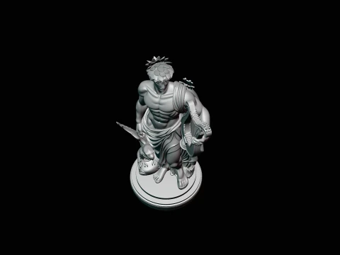Apollo and the Eagle Statue Design 2 - 3D Print Model 3D Print Model