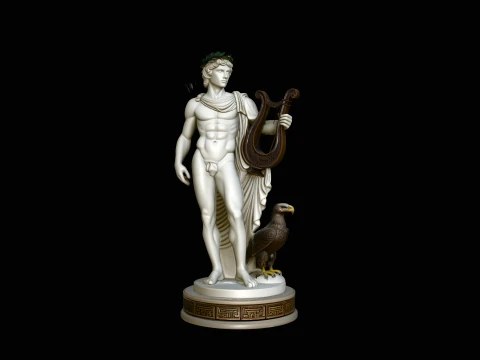 Apollo and the Eagle Statue Design 3 - 3D Print Model 3D Print Model
