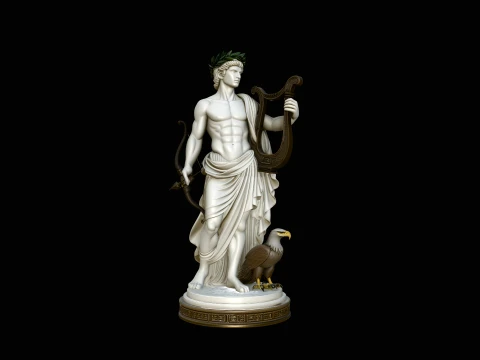 Apollo and the Eagle Statue Design 4 - 3D Print Model 3D Print Model