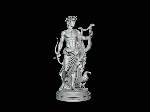 Apollo and the Eagle Statue Design 4 - 3D Print Model 3D Print Model