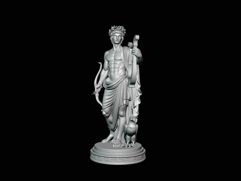 Apollo and the Eagle Statue Design 4 - 3D Print Model 3D Print Model