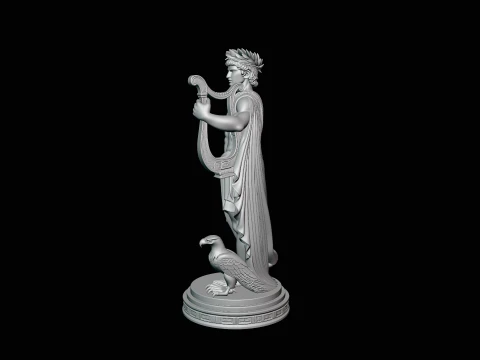 Apollo and the Eagle Statue Design 4 - 3D Print Model 3D Print Model