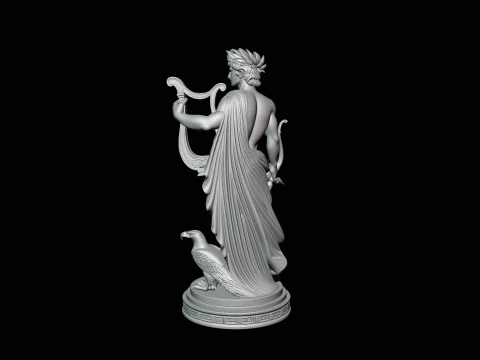 Apollo and the Eagle Statue Design 4 - 3D Print Model 3D Print Model