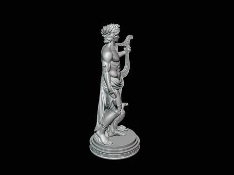 Apollo and the Eagle Statue Design 4 - 3D Print Model 3D Print Model