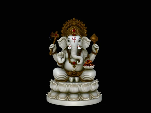 Ganesha Statue Design 6 - 3D Print Model 3D printmodel