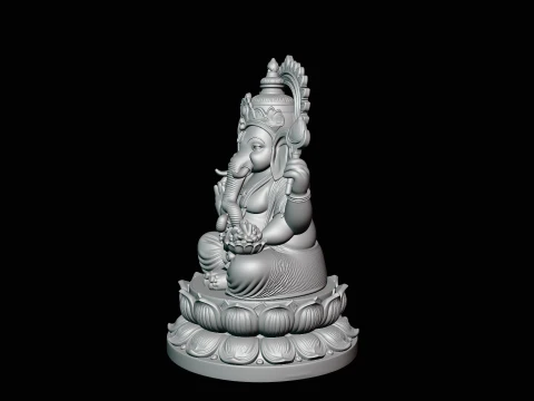 Ganesha Statue Design 6 - 3D Print Model 3D Print Model