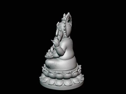 Ganesha Statue Design 6 - 3D Print Model 3D Print Model