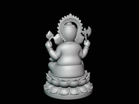 Ganesha Statue Design 6 - 3D Print Model 3D Print Model