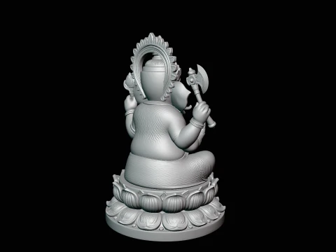 Ganesha Statue Design 6 - 3D Print Model 3D Print Model