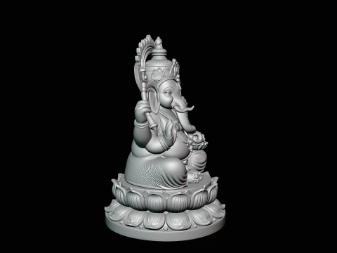 Ganesha Statue Design 6 - 3D Print Model 3D Print Model