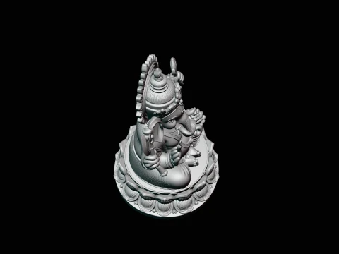 Ganesha Statue Design 6 - 3D Print Model 3D Print Model