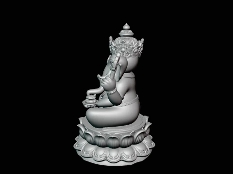 Ganesha Statue Design 7 - 3D Print Model 3D Print Model