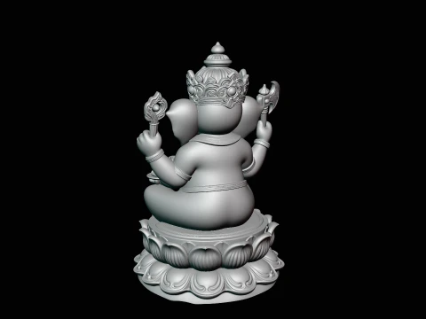 Ganesha Statue Design 7 - 3D Print Model 3D Print Model