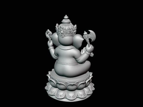Ganesha Statue Design 7 - 3D Print Model 3D Print Model