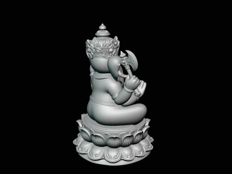 Ganesha Statue Design 7 - 3D Print Model 3D Print Model