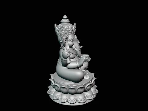 Ganesha Statue Design 7 - 3D Print Model 3D Print Model