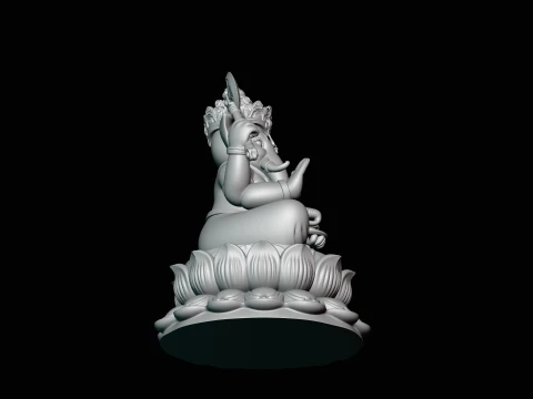 Ganesha Statue Design 7 - 3D Print Model 3D Print Model
