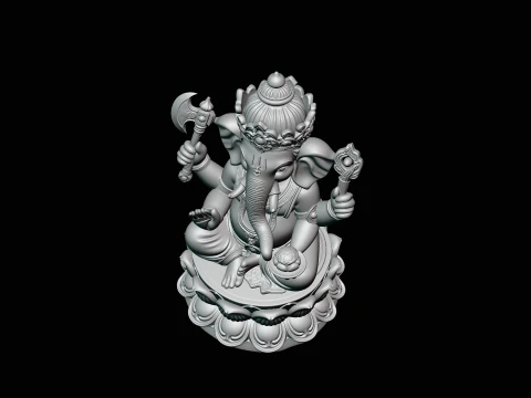 Ganesha Statue Design 7 - 3D Print Model 3D Print Model