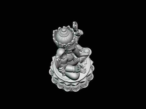 Ganesha Statue Design 7 - 3D Print Model 3D Print Model