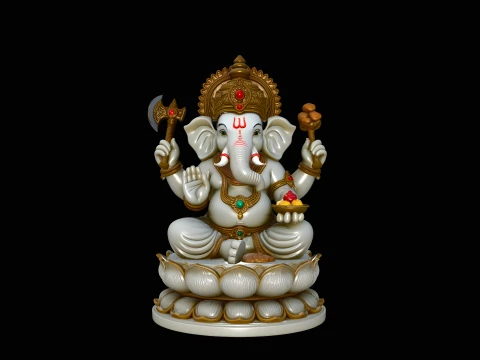 Ganesha Statue Design 9 - 3D Print Model 3D Print Model