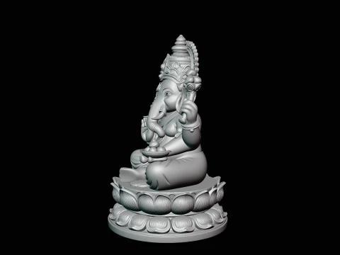 Ganesha Statue Design 9 - 3D Print Model 3D Print Model