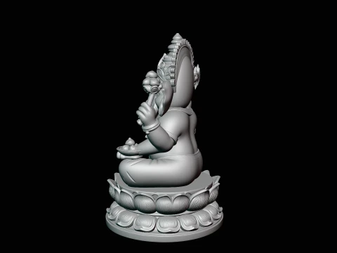 Ganesha Statue Design 9 - 3D Print Model 3D Print Model