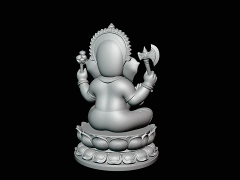 Ganesha Statue Design 9 - 3D Print Model 3D Print Model