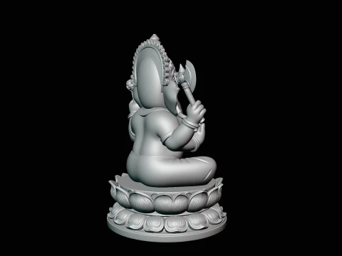 Ganesha Statue Design 9 - 3D Print Model 3D Print Model