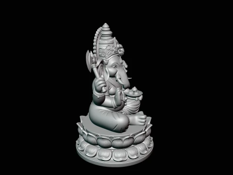 Ganesha Statue Design 9 - 3D Print Model 3D Print Model