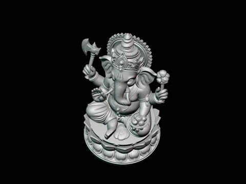 Ganesha Statue Design 9 - 3D Print Model 3D Print Model