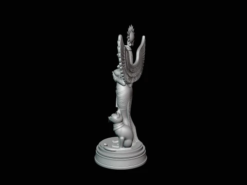 Isis Winged Goddess Statue Design 1 - 3D Print Model 3D Print Model