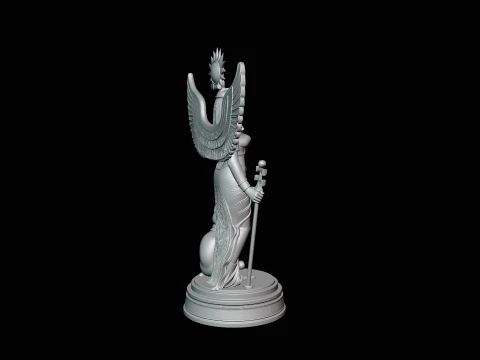 Isis Winged Goddess Statue Design 1 - 3D Print Model 3D Print Model