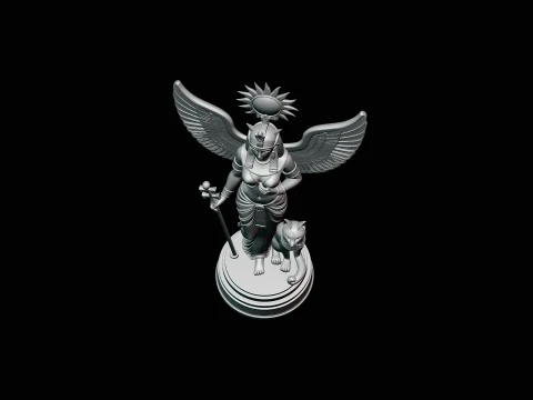 Isis Winged Goddess Statue Design 1 - 3D Print Model 3D Print Model