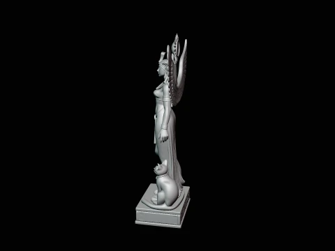 Isis Winged Goddess Statue Design 2 - 3D Print Model 3D Print Model