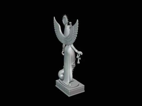 Isis Winged Goddess Statue Design 2 - 3D Print Model 3D Print Model